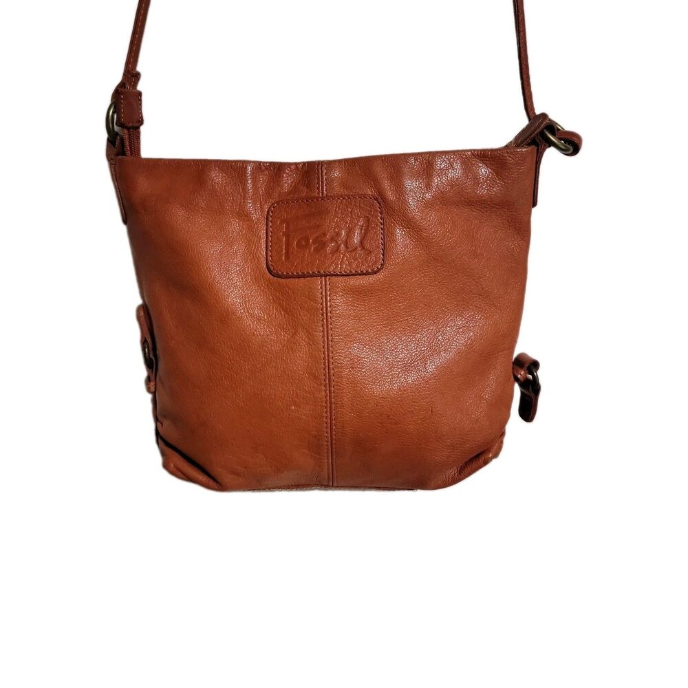 Fossil Hobo Shoulder Bag Brown Leather Crossbody purse